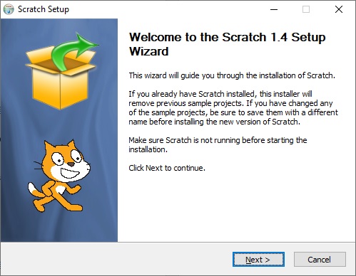 Instalar Scratch 1.4 paso 1 en Windows