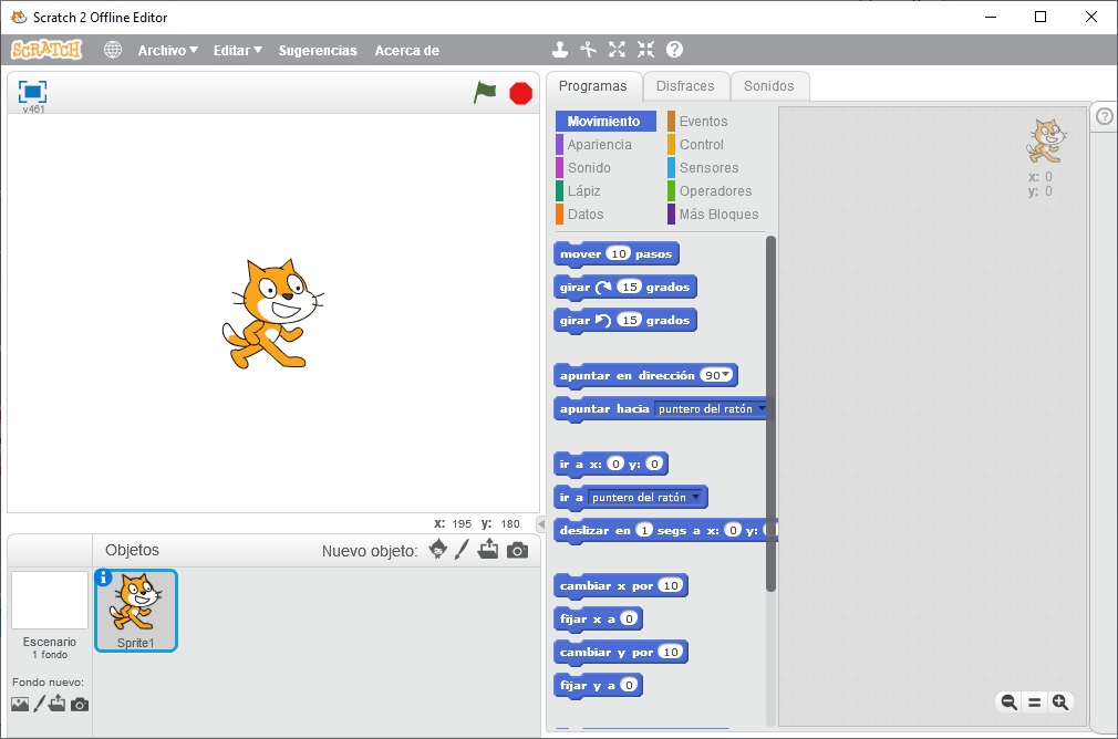Scratch 2.0 cambiar idioma 3 en Windows